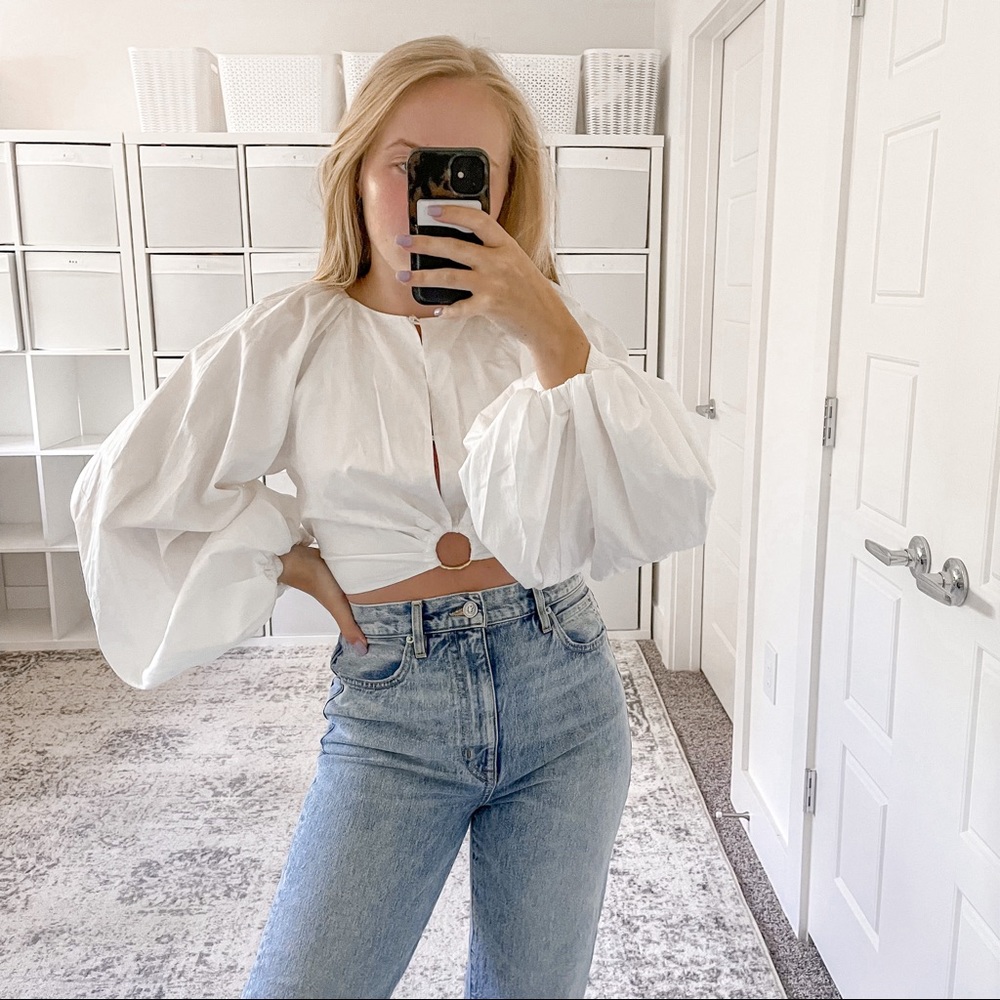 NEW Aje Allegro Puff Sleeve Top